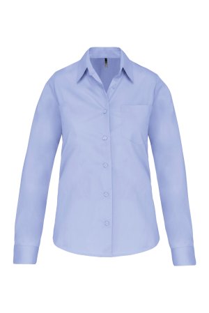 Ladies' long-sleeved cotton poplin shirt K542