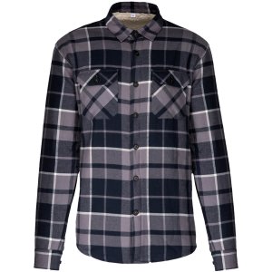 Sherpa-lined checked SHIRT JACKET K579