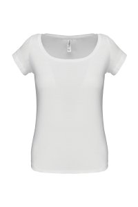 Boat neck short-sleeved T-shirt K384